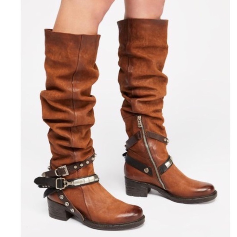 Free People x A.S.98 over the knee Boots in brown size 6